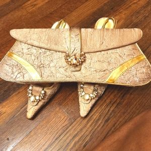 J.Renee' Gold Clutch (shoes not included)